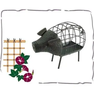 metal pig shape flowerpot