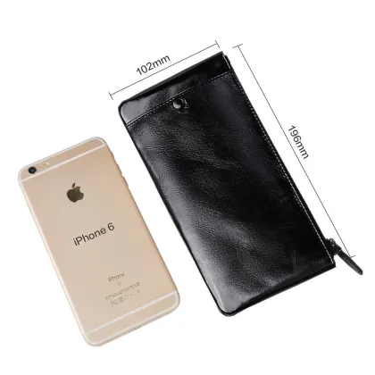 Men 's Genunie Cowhide Leather Wallet Card Holder Wallet Logo Design OEM