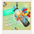 R dan M Monster 7000 Puffs Kit pakai