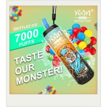 R و M Monster 7000 Puffs KIT يمكن التخلص منها