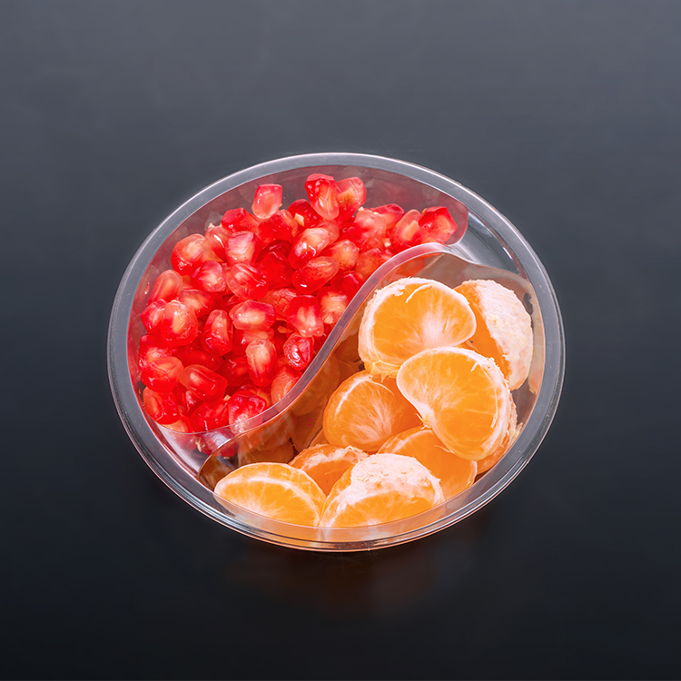PET Round Clear Transparent Plastic Fruit Food Box