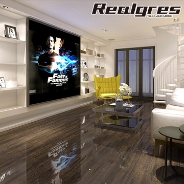 Cultural fire resistant heavy clean wood pattern floor tile