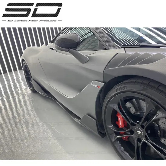 RY STYLE Dry Carbon Fiber Side Skirts for McLaren 720S 2017-2019