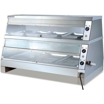 Stainless Steel Temperature Control Pizza Warmer Display for Buffet and Home
