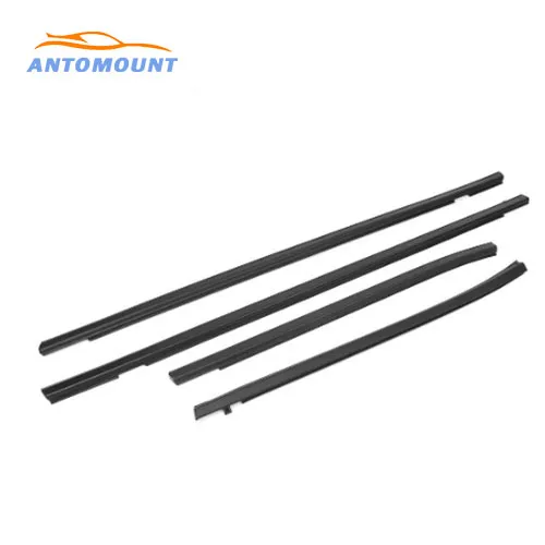 Uda Black Outside Window Strip Trim Door Moulding Weatherstrips Set for Honda Fit/JAZZ 2003-2008