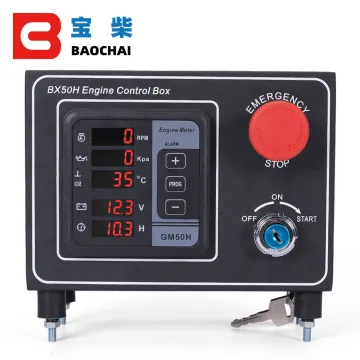 Diesel Generator Control Box BX50H: Manual Start-Stop Switch & LCD Controller