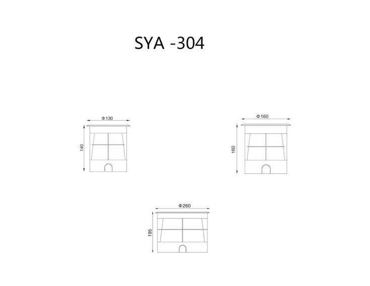 LED underground light for square ground