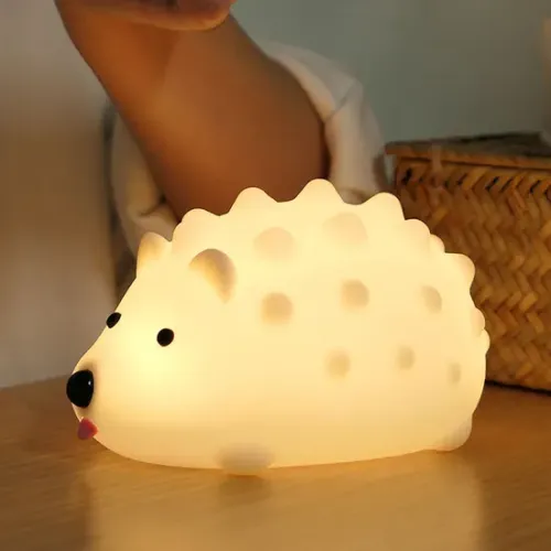 Симпатичный ежа светодиодного ночного света для детских спальни