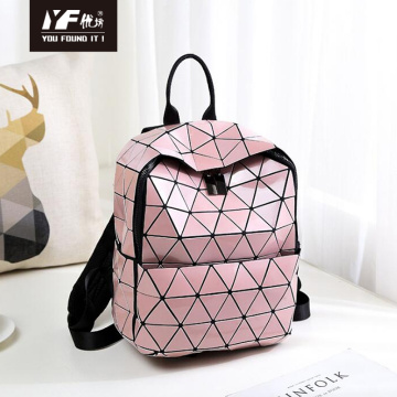 Custom High qualtity stylish flash bag handbag geometric backpack waterproof for schoolstudent book bags custom logo travel