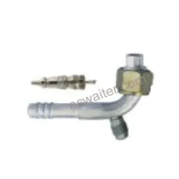 Top Sale Hydraulic Hose Fittings: Aluminum Female 3/4-16UNF AC Fitting with R12 Valve