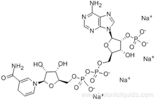 Adenosine5'-(trihydrogen diphosphate), 2'-(dihydrogen phosphate), P'®5'-ester with 1,4-dihydro-1-b-D-ribofuranosyl-3-pyridinecarboxamide,sodium salt (1:4) CAS 2646-71-1