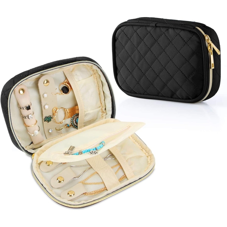 Portable Custom Logo Private Label Jewelry Organizer Bag for Earrings Necklaces & Rings