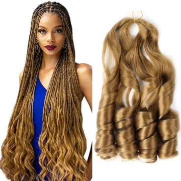 75g French Curls Extensions: Explore Loose Wave, Pre-Stretched Ombre Color, and Spiral Curls for Braiding Hair