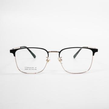 Schwarze Designer -Männer Halb Augenbrillen Frames