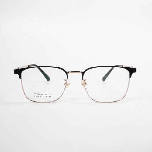 Schwarze Designer -Männer Halb Augenbrillen Frames