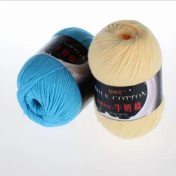High quality hand knitting crochet fancy cotton yarn 3ply