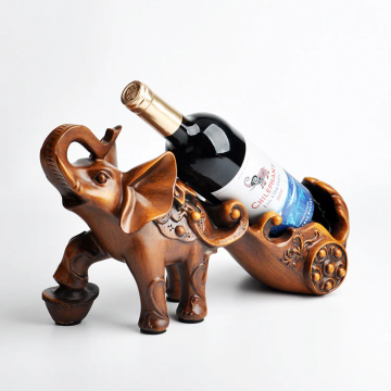Imitation Wood Resin Elephant Wine Bottle Rack - Home Furnishings