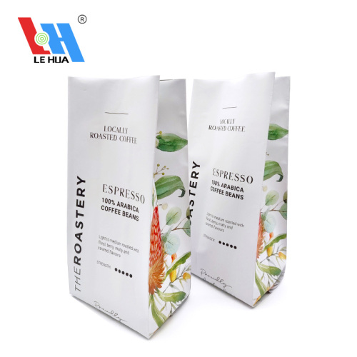 Custom Printed 1kg Plastic Coffee Beans Packaging Bag