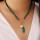 Protection Collier de perles en cristal malachite pour femmes mignonnes fleurs de fleur en or