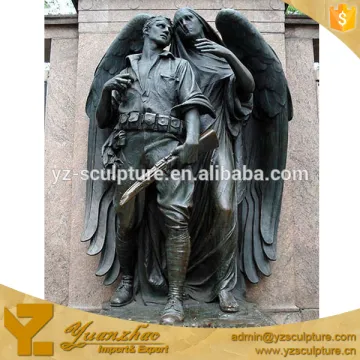 cast life size bronze angel statue for outdoor decoration