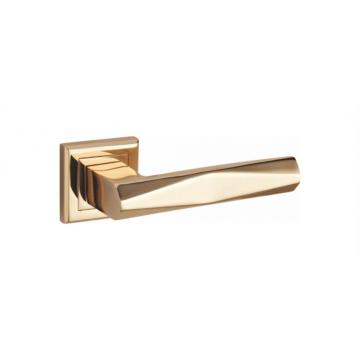 New idea zinc alloy door handle on rose