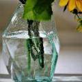 Green Recycled Glass Home Decor Small Bubble Vase