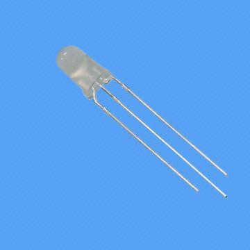 3mm Round Bi-color 3-pin Lamp LED, Yellow 590nm, Yellow Green 570nm