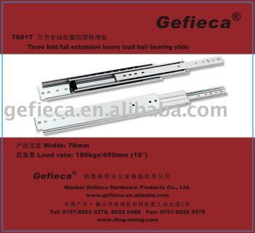 ball bearing telescopic full extension heavy duty slide