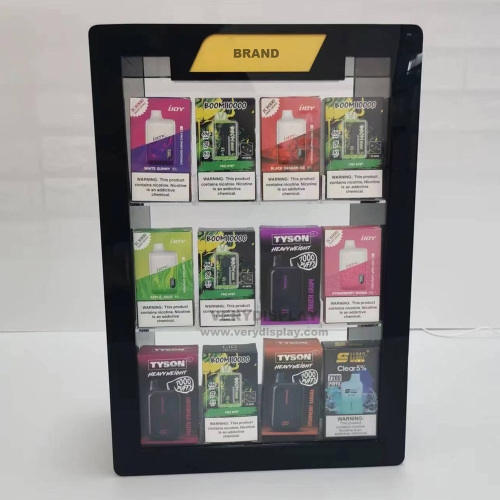 Estantes de exhibición acrílico para accesorios de cigarrillos Vape E