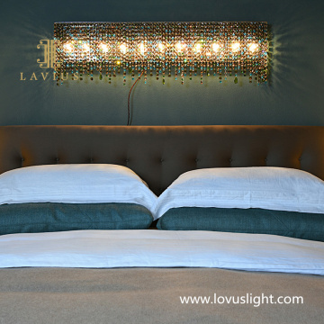 Hohe Luxus -Custom -Kristallwand -Lampe große kreative moderne Wandlampe