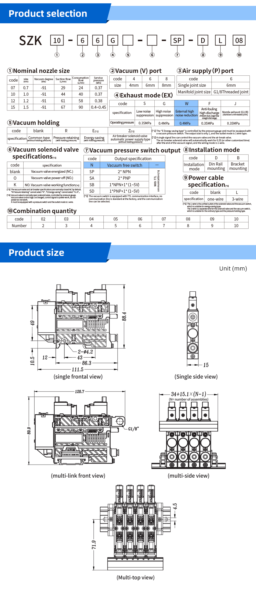 Multi-unit vacuum generator external muffler without meter_02