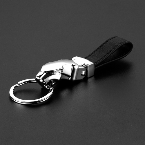 Car-styling Luxury Leopard Head Genuine Leather Key Chain Key Rings Holder Metal KeyRing Keychains for Jaguar F-PACE XJ XE XF
