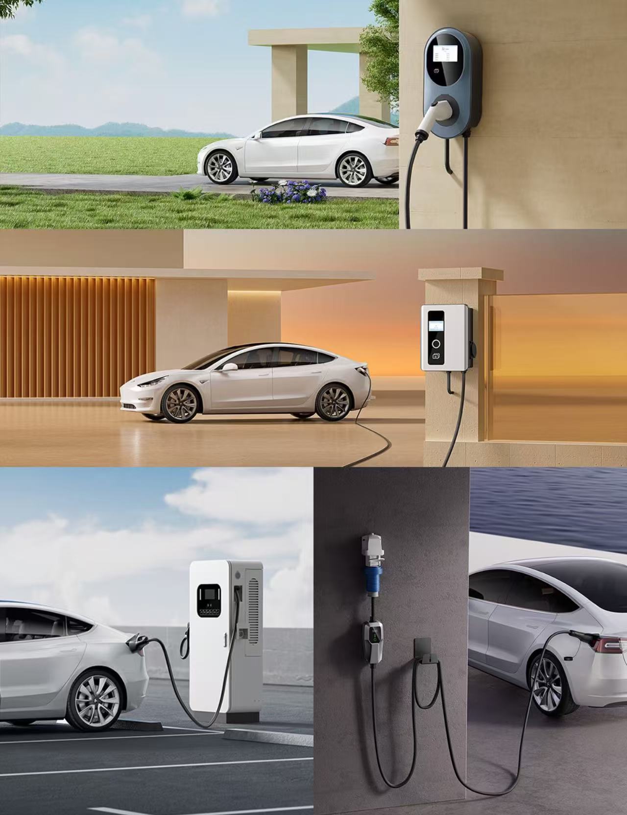 Wall-Mounted EV Charging Pile