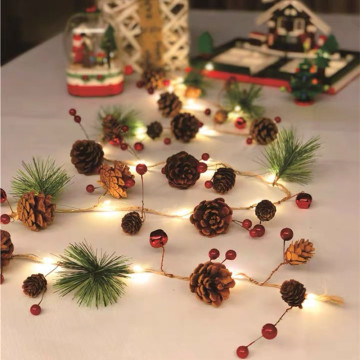 20 LED Battery Operated Christmas PineCones Fairies String Lights