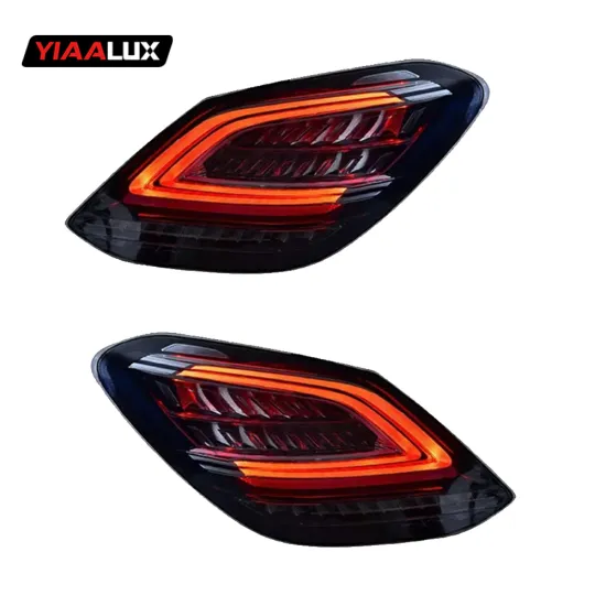 Factory Wholesale 12V New Materials Taillights for Benz W205 - Black Plug and Play Tail Lamp