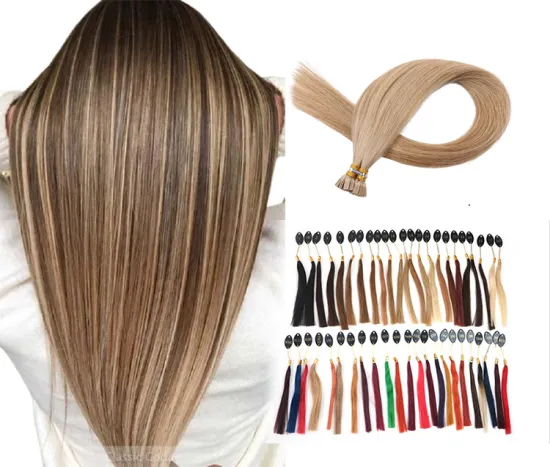 Factory Price Wholesale Flat Tip Keratin Hair Extensions Remy Indian Double Drawn Extension Hair Flat Tip