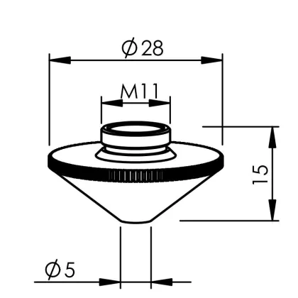 ALS OEM Laser Consumables D28mm Precitec Fiber Laser Cutting Nozzles - Prices