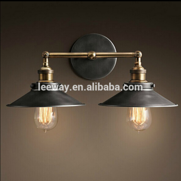 Cheap Vintage wall lighting 2heads with edison bulb lighting wall