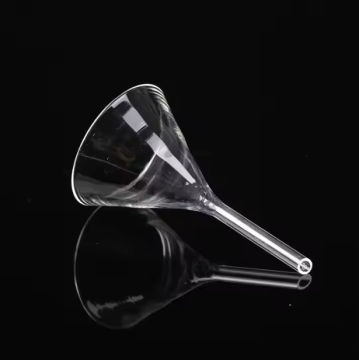 Customized High Temperature Resistant Quartz Glass Wares - Lab Long Stem Glass Funnel