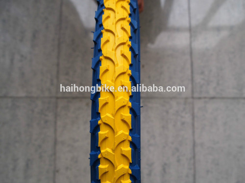 blue yellow bike tire/three-colored bicycle tires/bicycle tyres