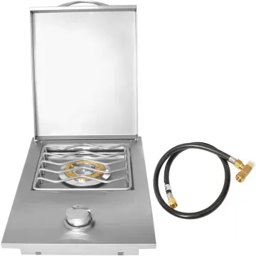 Factory Price Custom Kitchen Bbq grill island built in  Stainless Steel Slide Single Side Burner
