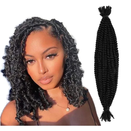 Soft Spring Afro Twist Hair Pre-Separated 16inch Spring Twist Marley Crochet Braids Synthetic Hair Extension For Black Women