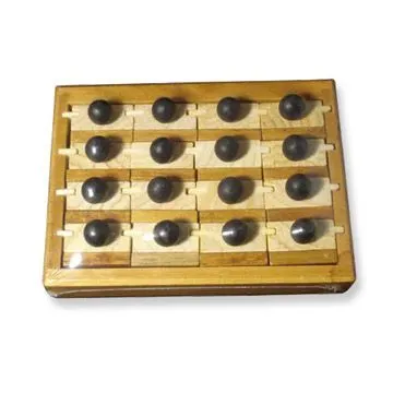 Ludo Set, Made of Solid Wood, Measures 13.6 x 10.3 x 3.5cmNew