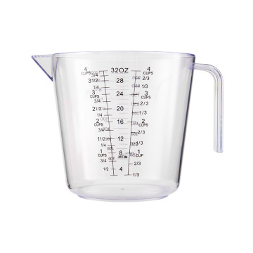 3 Size PP Measuring Cup - 250ml, 600ml, 1000ml Transparent Mug with Pour Spout