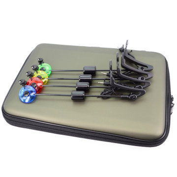 LED Illuminated Swinger Set for Carp Fishing - 4pcs with Zipped Case