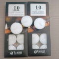 14g Unscented Tea Lights White 10pcs Black Box