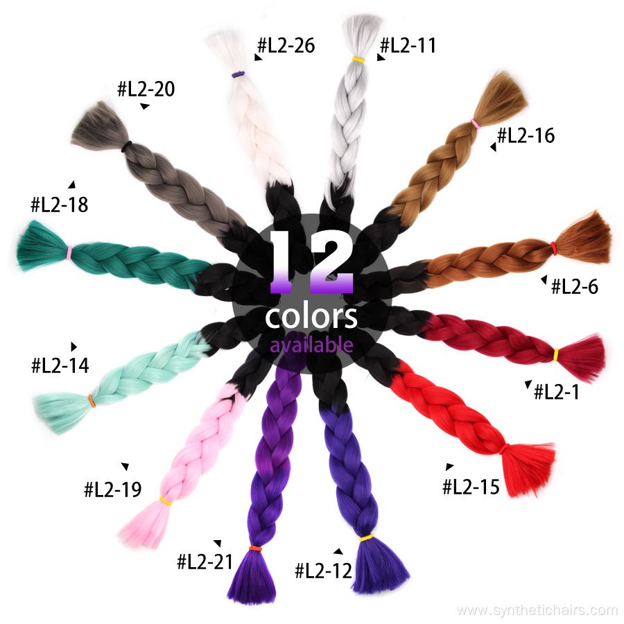 Rainbow Jumbo Hair Braid Hair Weave 30Inch 165G