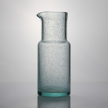 Green Bubble Colored Recycled Drinking Glass Water Carafe