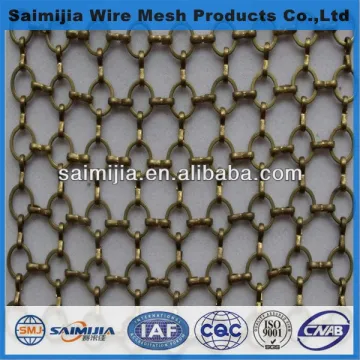 Metal ring mesh for interior decoration