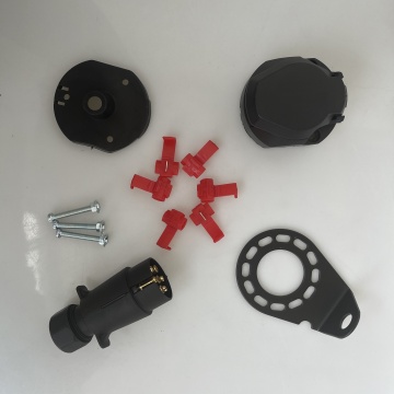 Avrupa Tarzı 12V 7pin römork konektör konnektör kamyonu fiş adaptörü tel kelepçeli